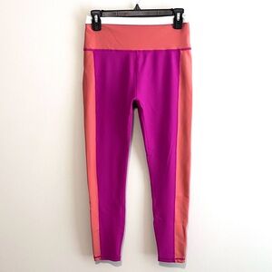 Wilo the Label Ribbed High Waist Colorblock Leggings